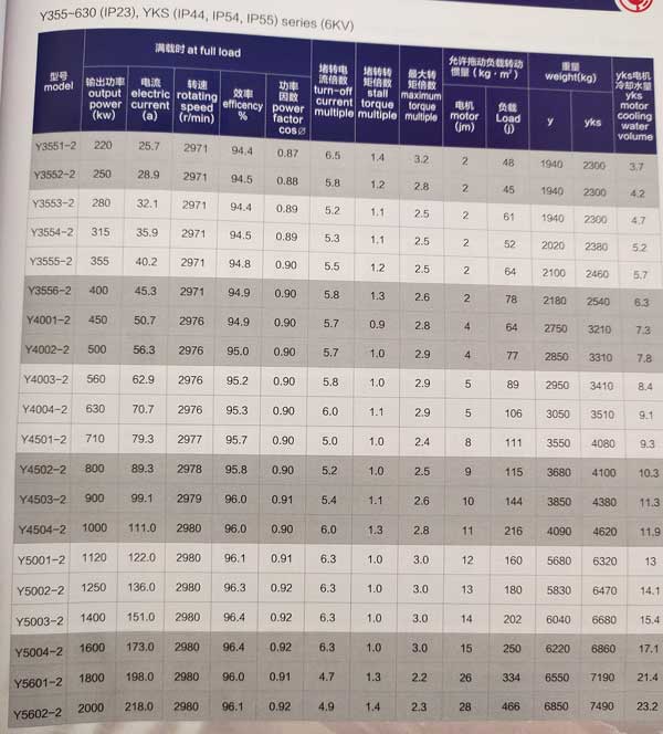 Y、YKS、YKK系列6KV中型高壓三相異步電動機