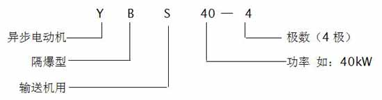 ybs刮板機用防爆電機型號及代表意義